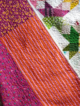 Load image into Gallery viewer, "Corner Stars" - Throw Quilt