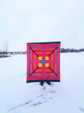 Load image into Gallery viewer, "Bear Cabin" - Modern Throw Quilt