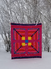 Load image into Gallery viewer, "Bear Cabin" - Modern Throw Quilt
