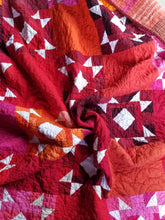 Load image into Gallery viewer, "Golden Lattice" - Modern Throw Quilt