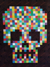 Load image into Gallery viewer, &quot;Candy Crush&quot; - Modern Skull Throw Quilt