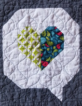 Load image into Gallery viewer, "I Heart You" - Throw Quilt