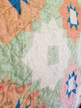 Load image into Gallery viewer, "Vintage Tiles" Quilt - Feminine Baby Quilt