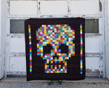 Load image into Gallery viewer, "Candy Crush" - Modern Skull Throw Quilt