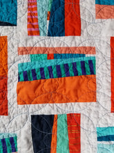 Load image into Gallery viewer, &quot;Guardrails&quot; - Modern Throw Quilt