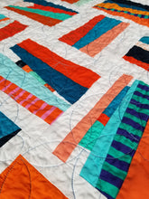 Load image into Gallery viewer, &quot;Guardrails&quot; - Modern Throw Quilt