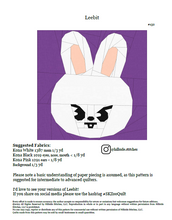 Load image into Gallery viewer, Rabbit Foundation Paper Pieced PDF Pattern