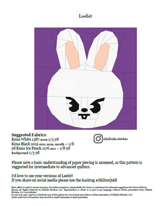 Rabbit Foundation Paper Pieced PDF Pattern