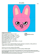 Load image into Gallery viewer, Pig Bunny Foundation Paper Pieced PDF Pattern