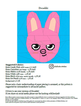 Load image into Gallery viewer, Pig Bunny Foundation Paper Pieced PDF Pattern