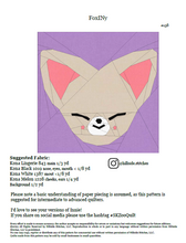 Load image into Gallery viewer, Fennec Fox Foundation Paper Pieced PDF Pattern