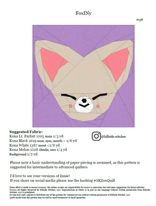 Fennec Fox Foundation Paper Pieced PDF Pattern