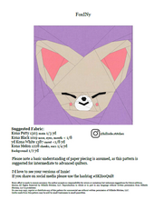 Load image into Gallery viewer, Fennec Fox Foundation Paper Pieced PDF Pattern