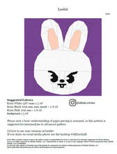 Load image into Gallery viewer, Rabbit Foundation Paper Pieced PDF Pattern