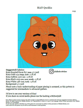 Load image into Gallery viewer, Quokka Foundation Paper Pieced PDF Pattern