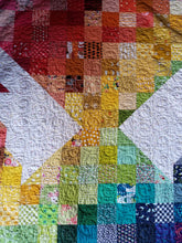 Load image into Gallery viewer, &quot;Simple Wings&quot; - Rainbow Throw Quilt