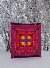 Load image into Gallery viewer, &quot;Bear Cabin&quot; - Modern Throw Quilt