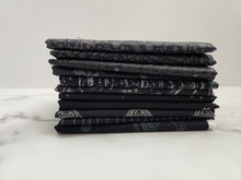 Load image into Gallery viewer, Black Fat Quarter Bundle - Grey Tones