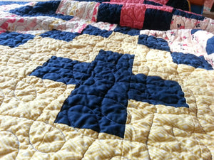 "Vintage" Giant Granny Square - Twin Size Quilt