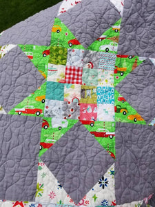 "Scrappy Stars" - Christmas Twin Quilt