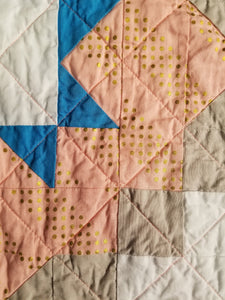 "Vintage Tiles" Quilt - Feminine Baby Quilt