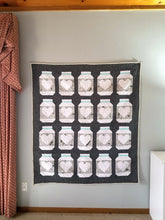 Load image into Gallery viewer, &quot;Farmhouse Mason Jar&quot; Literary Modern Throw Quilt