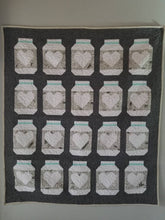 Load image into Gallery viewer, &quot;Farmhouse Mason Jar&quot; Literary Modern Throw Quilt