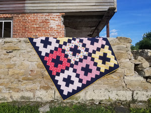 "Vintage" Giant Granny Square - Twin Size Quilt